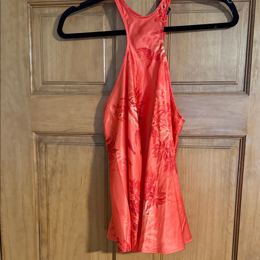 All Saints Coral Floral Tank Top